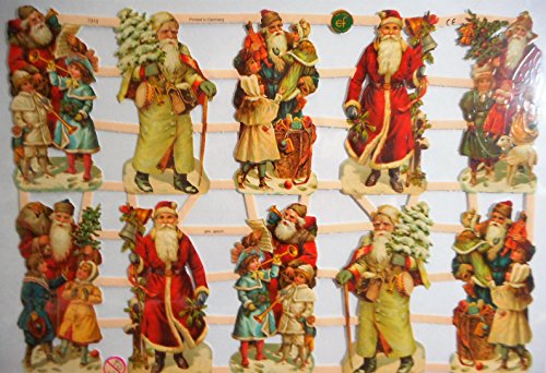Glanzbilder Weihnachten Weihnachtsmann EF 7313 Oblate Posiebilder Scrapbook Deko GWI 546 von Glanzbilder