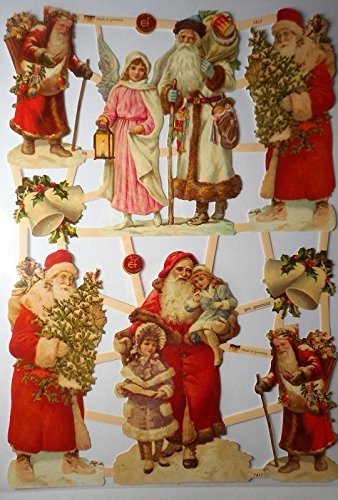 Glanzbilder Weihnachten Weihnachtsmann EF 7417 Oblate Posiebilder Scrapbook Deko GWI 456 von Glanzbilder