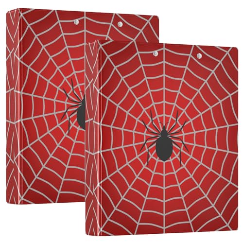 Glaphy Halloween Spinnennetz Rot 3-Ringbuch Hardcover Runde Ringbücher Hält 200 Blatt Täglicher Bürobedarf Glaphy Halloween Spinnennetz Rot 3-Ringbuch Hardcover Runde Ringbücher Hält 200 Blatt Täglicher Bürobedarf von Glaphy