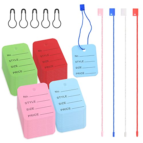 Glarks 1300 Stück Preisschilder mit Aufhängeschild-Schnüren und Druckknopfverschluss-Nadeln, Schlaufenverschluss, Hakenbänder, Markierungsetiketten, blanko Papieranhänger, Display-Etiketten Glarks 1300 Stück Preisschilder mit Aufhängeschild-Schnüren und Druckknopfverschluss-Nadeln, Schlaufenverschluss, Hakenbänder, Markierungsetiketten, blanko Papieranhänger, Display-Etiketten von Glarks