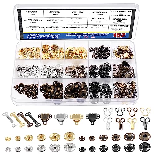 Glarks 152 Paar 3 Stile Nähhaken und Ösen mit Druckknöpfen zum Aufnähen, 4 Farben, Haken- und Ösenverschlüsse, Druckknöpfe, Nähen, Druckknöpfe, Kleidung, Befestigungswerkzeug für Hosen, Röcke, BH, Glarks 152 Paar 3 Stile Nähhaken und Ösen mit Druckknöpfen zum Aufnähen, 4 Farben, Haken- und Ösenverschlüsse, Druckknöpfe, Nähen, Druckknöpfe, Kleidung, Befestigungswerkzeug für Hosen, Röcke, BH, von Glarks