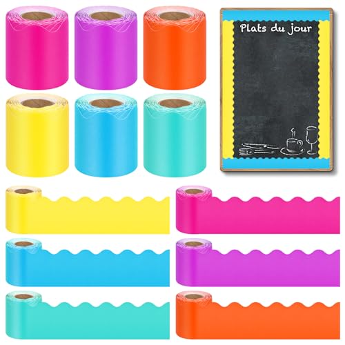 Glarks 6 Rollen 60m bunte Grenzen für Bulletin Board, Scalloped Klassenzimmer Grenzen Trim, Scalloped gewalzte Grenze Trim, Pastell Scalloped Grenzen Bulletin für Klassenzimmer, Schule & Büro Dekor Glarks 6 Rollen 60m bunte Grenzen für Bulletin Board, Scalloped Klassenzimmer Grenzen Trim, Scalloped gewalzte Grenze Trim, Pastell Scalloped Grenzen Bulletin für Klassenzimmer, Schule & Büro Dekor von Glarks