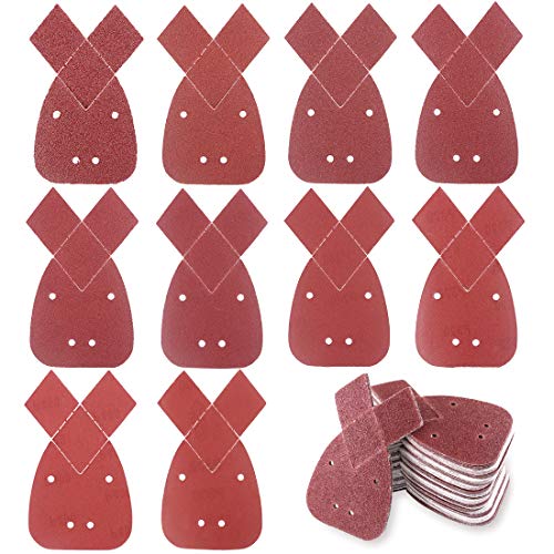 Glarks Dreiecks-Schleifpapier mit 2 extra Spitzen, Haken und Schlaufen, verschiedene Körnungen 40/60/80/100/120/180/240/320/400/800, für Black und Decker Handschleifer Glarks Dreiecks-Schleifpapier mit 2 extra Spitzen, Haken und Schlaufen, verschiedene Körnungen 40/60/80/100/120/180/240/320/400/800, für Black und Decker Handschleifer von Glarks