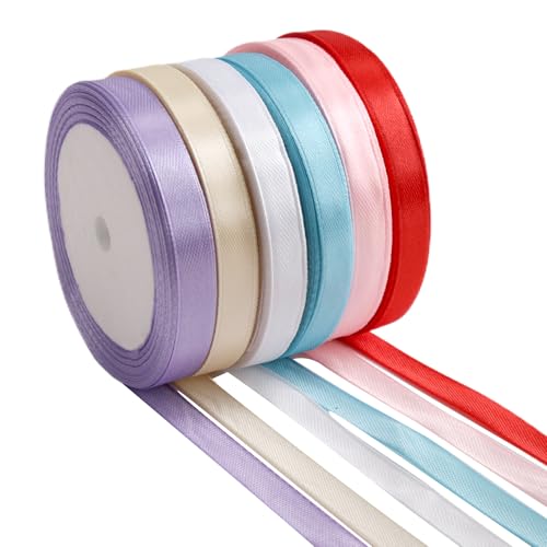 GlasFlength Schleifenband Geschenkband Bänder zum Basteln, 6 Farben 22m X 10mm Geschenkband für Heimwerkerkunst handwerk, Geschenk Verpackung, Schleifen, Hochzeitsdekoration GlasFlength Schleifenband Geschenkband Bänder zum Basteln, 6 Farben 22m X 10mm Geschenkband für Heimwerkerkunst handwerk, Geschenk Verpackung, Schleifen, Hochzeitsdekoration von GlasFlength