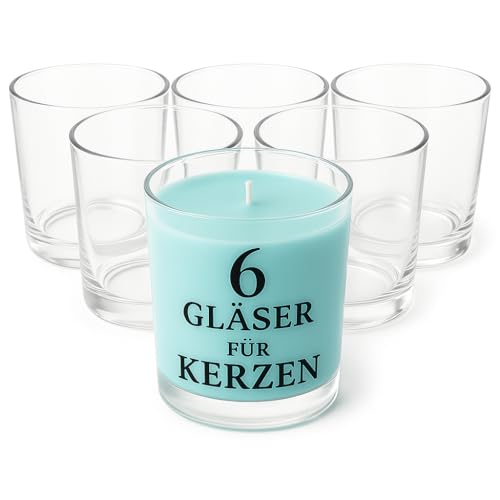 Glasmark KROSNO 1992 Kerzengläser Set 6 Stück Kerzen Gläser zum Kerzenmachen Transparent Leer DIY 500 ml Glasmark KROSNO 1992 Kerzengläser Set 6 Stück Kerzen Gläser zum Kerzenmachen Transparent Leer DIY 500 ml von Glasmark KROSNO 1992