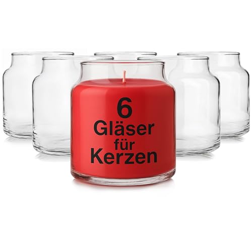Glasmark KROSNO 1992 Kerzengläser Set 6 Stück Kerzen Gläser zum Kerzenmachen Transparent Leer DIY 635 ml Glasmark KROSNO 1992 Kerzengläser Set 6 Stück Kerzen Gläser zum Kerzenmachen Transparent Leer DIY 635 ml von Glasmark KROSNO 1992