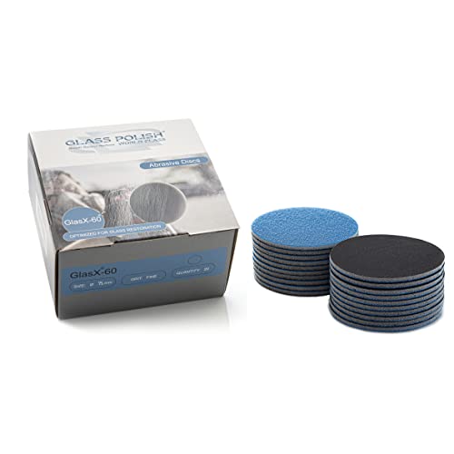 GLASS POLISH 14302 GlasX60 Professionelle Schleifscheiben für Glas und Kunststoff | Körnung P600 | Ø 75 mm | 20 Stück GLASS POLISH 14302 GlasX60 Professionelle Schleifscheiben für Glas und Kunststoff | Körnung P600 | Ø 75 mm | 20 Stück von Glass Polish