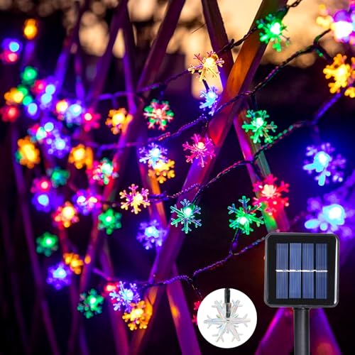 Glaxcidy Solar Lichterkette Aussen, 22.9 Ft 50 LEDS Schneeflocke Lichterketten, 8 Modi und Wasserdicht Outdoor Lichterkette, Solar Weihnachtslichter für Garten Weihnachtsbaum Party Hochzeit Glaxcidy Solar Lichterkette Aussen, 22.9 Ft 50 LEDS Schneeflocke Lichterketten, 8 Modi und Wasserdicht Outdoor Lichterkette, Solar Weihnachtslichter für Garten Weihnachtsbaum Party Hochzeit von Glaxcidy