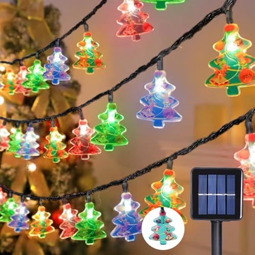 Glaxcidy Solar Lichterkette Aussen, 22.9 Ft 50 LEDS Weihnachtsbaumform lichterkette, 8 Modi und Wasserdicht Outdoor Lichterkette, Solar Weihnachtslichter für Garten Party Hochzeit Glaxcidy Solar Lichterkette Aussen, 22.9 Ft 50 LEDS Weihnachtsbaumform lichterkette, 8 Modi und Wasserdicht Outdoor Lichterkette, Solar Weihnachtslichter für Garten Party Hochzeit von Glaxcidy