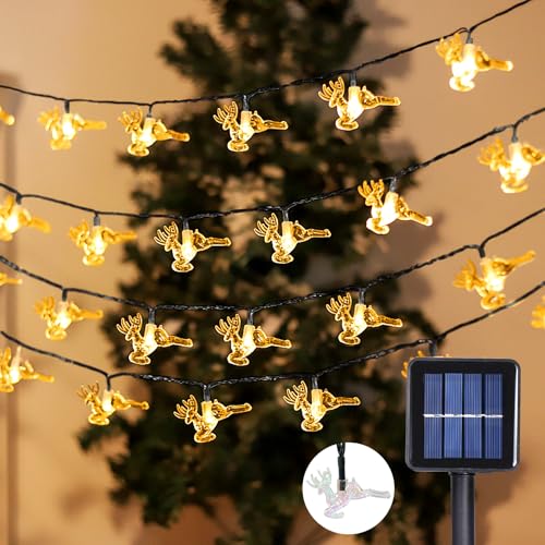 Glaxcidy Solar Lichterkette Aussen, 22.9 Ft 50 LEDS Weihnachtselch lichterkette, 8 Modi und Wasserdicht Outdoor Lichterkette, Solar Weihnachtslichter für Garten Weihnachtsbaum Party Hochzeit Glaxcidy Solar Lichterkette Aussen, 22.9 Ft 50 LEDS Weihnachtselch lichterkette, 8 Modi und Wasserdicht Outdoor Lichterkette, Solar Weihnachtslichter für Garten Weihnachtsbaum Party Hochzeit von Glaxcidy