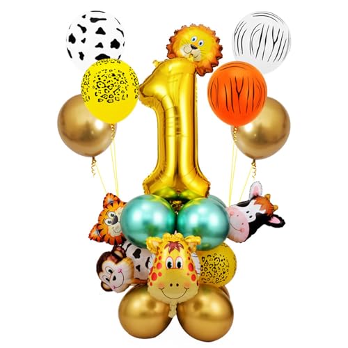 Gleemix 1.Dschungel Deko luftballons Geburtstag Set, Luftballon 1. Geburtstag Junge, Safari Deko Geburtstag1 Jahr für Mädchen Junge Babyparty Gleemix 1.Dschungel Deko luftballons Geburtstag Set, Luftballon 1. Geburtstag Junge, Safari Deko Geburtstag1 Jahr für Mädchen Junge Babyparty von Gleemix