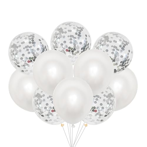 Gleemix 10 Stück 12 Zoll Luftballons Weiß, Konfetti Weiße Luftballons Hochzeit, Weisse Helium Ballons Geburtstagsdeko, Luftballon Weiße Hochzeit Deko für Geburtstag Hochzeiten Jahrestag Babyparty Deko Gleemix 10 Stück 12 Zoll Luftballons Weiß, Konfetti Weiße Luftballons Hochzeit, Weisse Helium Ballons Geburtstagsdeko, Luftballon Weiße Hochzeit Deko für Geburtstag Hochzeiten Jahrestag Babyparty Deko von Gleemix