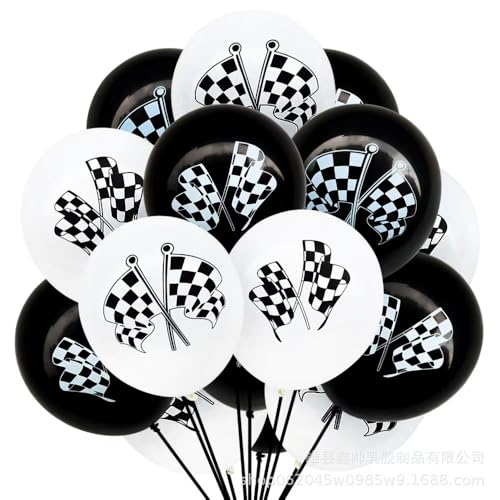 Gleemix 12 Stück Karierte Flagge Ballons von Gleemix