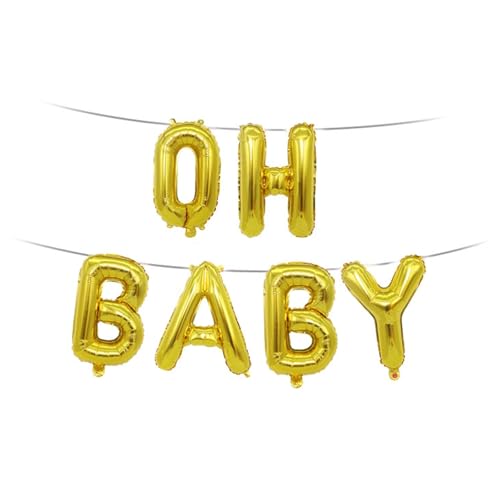 Gleemix 16 Zoll Gold OH BABY Girlande Ballons, OH BABY Buchstaben Ballons,Oh Baby Luftballons Geburtstag,Oh Baby Folienballon, Oh Baby Helium Ballon für Babyparty Deko Junge Mädchen, Baby Shower Deko Gleemix 16 Zoll Gold OH BABY Girlande Ballons, OH BABY Buchstaben Ballons,Oh Baby Luftballons Geburtstag,Oh Baby Folienballon, Oh Baby Helium Ballon für Babyparty Deko Junge Mädchen, Baby Shower Deko von Gleemix