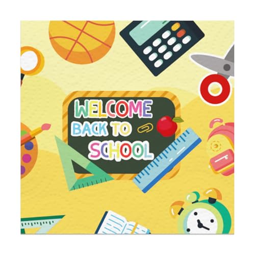Gleemix 20 Stück 33 x 33 cm Servietten Kindergeburtstag, für Zurück zur Schulsaison, Servietten Schulanfang für Schulanfang Einschulung Deko mit Bunten 'Welcome Back to School' Motiv Schule Gleemix 20 Stück 33 x 33 cm Servietten Kindergeburtstag, für Zurück zur Schulsaison, Servietten Schulanfang für Schulanfang Einschulung Deko mit Bunten 'Welcome Back to School' Motiv Schule von Gleemix