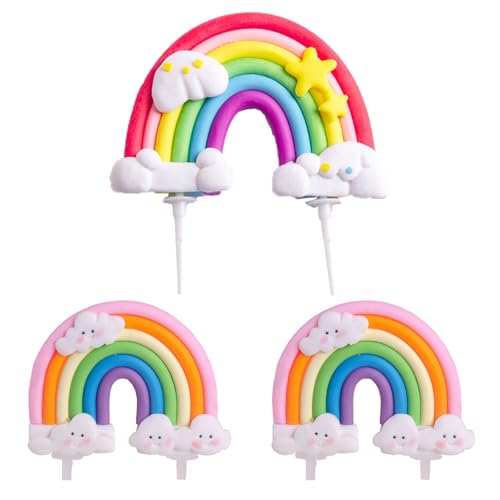 Gleemix 3 Stück Regenbogen Tortendeko, Personalisierte Tortendeko Kinder, Wolke Regenbogen Kuchendeko, Torten Deko Mädchen, Geburtstagsdeko, Geburtstagskuchendekoration für Mädchen Junge Frauen Männer Gleemix 3 Stück Regenbogen Tortendeko, Personalisierte Tortendeko Kinder, Wolke Regenbogen Kuchendeko, Torten Deko Mädchen, Geburtstagsdeko, Geburtstagskuchendekoration für Mädchen Junge Frauen Männer von Gleemix