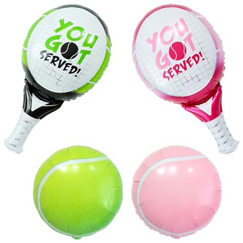 Gleemix 4 Stück Tennisball Groß Folienballons, Pink Tennisbälle Grün, Tennis Party Ballons für Sport Tennis Partydekorationen, Geburtstag Deko Gleemix 4 Stück Tennisball Groß Folienballons, Pink Tennisbälle Grün, Tennis Party Ballons für Sport Tennis Partydekorationen, Geburtstag Deko von Gleemix
