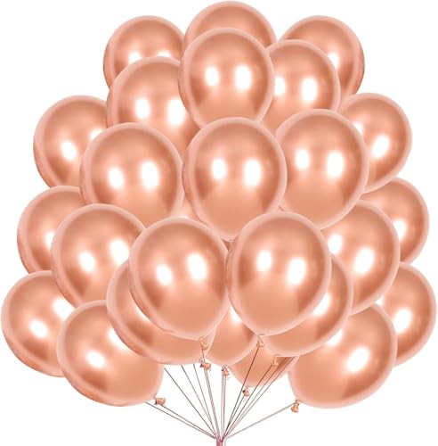 Gleemix 50 Stück Luftballons Rosegold, 10 Zoll Rose Gold Luftballons Metallic, Geburtstagsdeko Ballons Rosegold, Rosa Gold Ballons für Geburtstag, Hochzeit, Babyparty Deko Gleemix 50 Stück Luftballons Rosegold, 10 Zoll Rose Gold Luftballons Metallic, Geburtstagsdeko Ballons Rosegold, Rosa Gold Ballons für Geburtstag, Hochzeit, Babyparty Deko von Gleemix