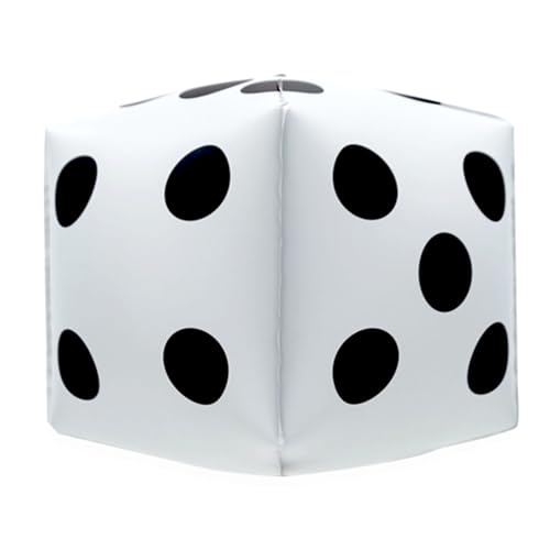 Gleemix Aufblasbare Würfel Groß, Aufblasbar Schaumstoffwürfel Gross für Poolspiele, Rasenspiele, Partybevorzugung im Freien Bodenspiele, 55 * 55 cm, weiße von Gleemix