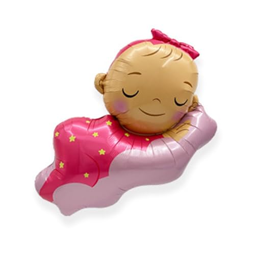 Gleemix Baby Ballon, 100x63 cm Baby Luftballon, Baby Girl Deko Folienballon, Baby Shower Deko Taufe Mädchen, Baby Girl Luftballon für Hochzeit, Schwangerschaft, Gender Reveal von Gleemix