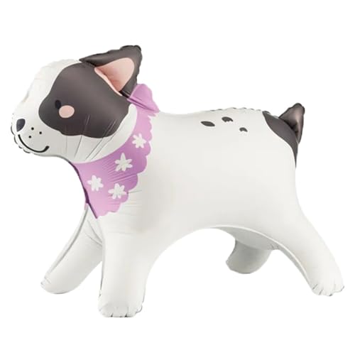 Gleemix Ballon Bulldogge XL, 3D Folienballon Bulldogge, Riesenballon Tier, Hunde Geburtstag Luftballon, Kindergeburtstag Party Ballon Deko für Jungen, Mädchen, Hunde Geburtstag von Gleemix