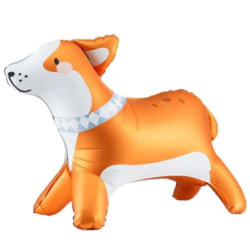 Gleemix Ballon Corgi XL, 3D Folienballon Corgi, Riesenballon Tier, Hunde Geburtstag Luftballon, Kindergeburtstag Party Ballon Deko für Jungen, Mädchen, Hunde Geburtstag von Gleemix