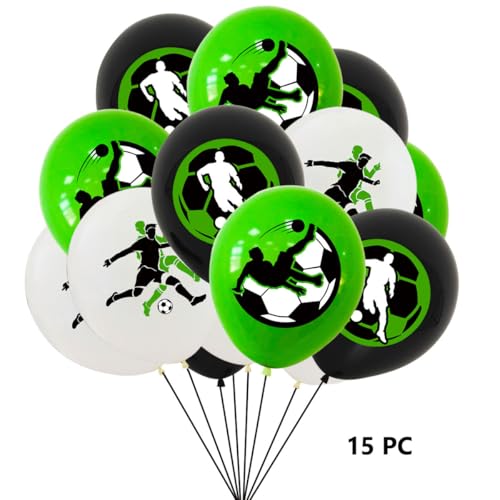 Gleemix Fussball Luftballon Set, 15 Stück 12 Zoll Fußball Luftballons, Fussball Latex Ballons, Fussball Deko Geburtstag Kinder, Fußball Ballons für Sport Motto Party Deko Gleemix Fussball Luftballon Set, 15 Stück 12 Zoll Fußball Luftballons, Fussball Latex Ballons, Fussball Deko Geburtstag Kinder, Fußball Ballons für Sport Motto Party Deko von Gleemix