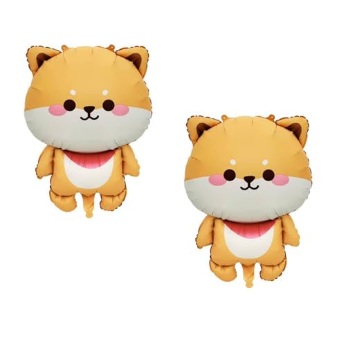 Gleemix Luftballon Hund Set, 2 Stück Corgi Folienballons, Hunde Geburtstag Deko Ballon, Folienballon Tiere, Hunde Helium Ballons für Kindergeburtstag, Babyparty Deko von Gleemix
