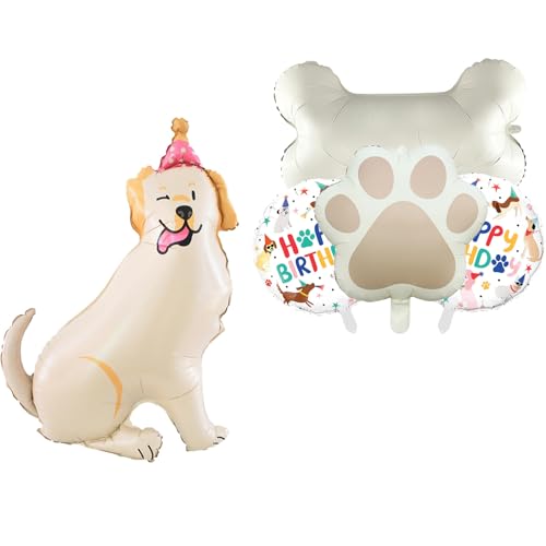 Gleemix Luftballon Hund Set, 5 Stück Folienballon Hund, XXL Labrador Luftballon Tiere Ballons, Knochen Helium Ballons, Folienballon Tiere für Kindergeburtstag, Babyparty Gleemix Luftballon Hund Set, 5 Stück Folienballon Hund, XXL Labrador Luftballon Tiere Ballons, Knochen Helium Ballons, Folienballon Tiere für Kindergeburtstag, Babyparty von Gleemix