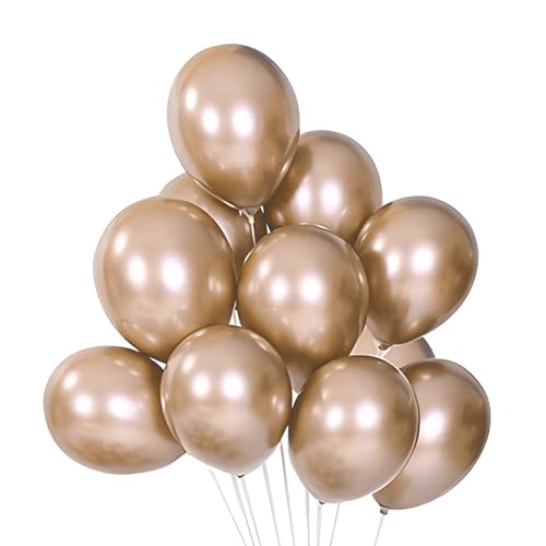 Gleemix Luftballons Metallic Champagner Gold, 20 Stück 10 Zoll Helium Ballons, Goldene Hochzeit Deko Ballons für Geburtstag, Hochzeit, Verlobung, JGA Deko Gleemix Luftballons Metallic Champagner Gold, 20 Stück 10 Zoll Helium Ballons, Goldene Hochzeit Deko Ballons für Geburtstag, Hochzeit, Verlobung, JGA Deko von Gleemix