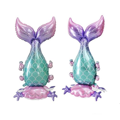 Gleemix Meerjungfrau Schwanz Folienballon Set, 67x43x127 cm, Türkis-Lila-Rosa Gleemix Meerjungfrau Schwanz Folienballon Set, 67x43x127 cm, Türkis-Lila-Rosa von Gleemix