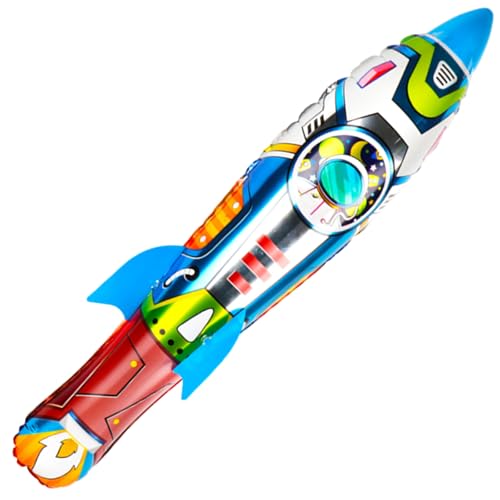Gleemix Rakete Ballon Launcher, Handwerfender Folienballon Rakete, Pop-Up Raketen Flugspielzeug, Outdoor Sport für Erwachsene und Kinder Weltraum Party Dekorationen und Astronauten Partygeschenke von Gleemix