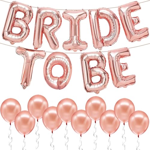 Gleemix Rosegold Bride To Be Deko Luftballons Set, 16 inch Bride To Be Ballon, Jga Deko Frauen, Folienballons Bride To Be Girlande, Junggesellenabschied Frauen Deko, für Polterabend und Braut to Be Gleemix Rosegold Bride To Be Deko Luftballons Set, 16 inch Bride To Be Ballon, Jga Deko Frauen, Folienballons Bride To Be Girlande, Junggesellenabschied Frauen Deko, für Polterabend und Braut to Be von Gleemix