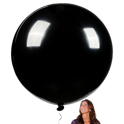 Gleemix XXL luftballons Schwarz 90cm/36 Zoll, 4 Stück Riesenluftballon, Runde Luftballons Groß, Latex Riesige Ballon für Hochzeit, Schwarze Party,Geburtstag,Halloween Festival Dekorationen Gleemix XXL luftballons Schwarz 90cm/36 Zoll, 4 Stück Riesenluftballon, Runde Luftballons Groß, Latex Riesige Ballon für Hochzeit, Schwarze Party,Geburtstag,Halloween Festival Dekorationen von Gleemix