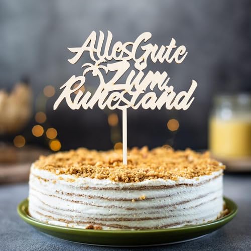 Gleevio Alles Gute zum Ruhestand Cake Topper Holz,Tortendeko Ruhestand,Rente Deko Kuchen,RuhestandDeko Torte,Endlich Rentner Cake Topper,Rentner Tortenstecker Happy Retirement Party Dekoration Gleevio Alles Gute zum Ruhestand Cake Topper Holz,Tortendeko Ruhestand,Rente Deko Kuchen,RuhestandDeko Torte,Endlich Rentner Cake Topper,Rentner Tortenstecker Happy Retirement Party Dekoration von Gleevio