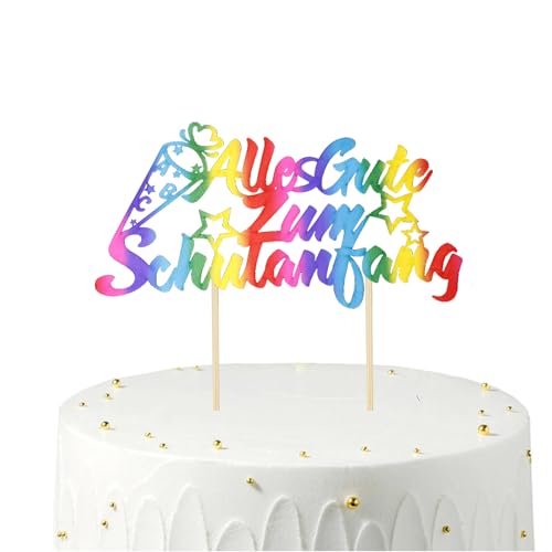 Gleevio Alles Gute zum Schulanfang Tortendeko Einschulung Kuchen Deko,Cake Topper Einschulung Deko Torte Farbverlauf,15 cm Schulkind Tortendeko Schulanfang für Einschulungsfeier Schuleinführung Gleevio Alles Gute zum Schulanfang Tortendeko Einschulung Kuchen Deko,Cake Topper Einschulung Deko Torte Farbverlauf,15 cm Schulkind Tortendeko Schulanfang für Einschulungsfeier Schuleinführung von Gleevio
