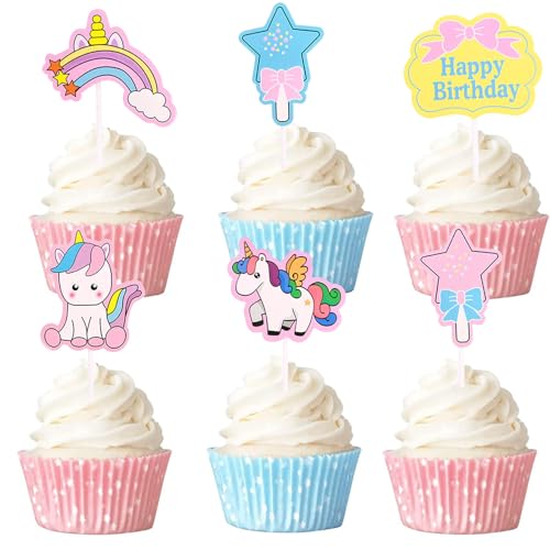 Gleevio 24 Stück Einhorn Tortendeko,Einhorn Muffin Deko Regenbogen Kuchendeko Unicorn Cupcake Deko,Geburtstag Tortendeko Mädchen Jungen,Regenbogen Cupcake Topper Kindergeburtstag Gleevio 24 Stück Einhorn Tortendeko,Einhorn Muffin Deko Regenbogen Kuchendeko Unicorn Cupcake Deko,Geburtstag Tortendeko Mädchen Jungen,Regenbogen Cupcake Topper Kindergeburtstag von Gleevio
