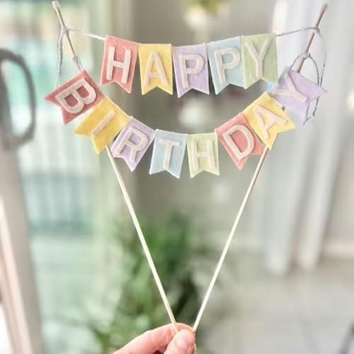 Gleevio Happy Birthday Girlande Tortendeko mit 12 Bunt Kugeln Kuchen Dekoration für Kinder und Erwachsene Gleevio Happy Birthday Girlande Tortendeko mit 12 Bunt Kugeln Kuchen Dekoration für Kinder und Erwachsene von Gleevio