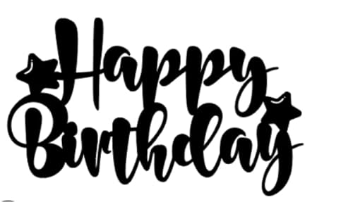 Gleevio Happy Birthday Tortendekoration Schwarz Gleevio Happy Birthday Tortendekoration Schwarz von Gleevio