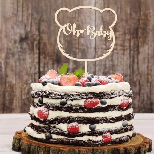 Gleevio Oh Baby Cake Topper Babyparty Deko,Holz Tortendeko Babyparty Junge Mädchen,Oh Baby Kuchendeko,Bären Kuchen Deko für Taufe,Gender Reveal Partydeko15x23,5cm Gleevio Oh Baby Cake Topper Babyparty Deko,Holz Tortendeko Babyparty Junge Mädchen,Oh Baby Kuchendeko,Bären Kuchen Deko für Taufe,Gender Reveal Partydeko15x23,5cm von Gleevio