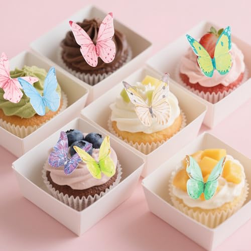 Gleevio Essbare Schmetterlinge für Torte,40 Stück Esspapier Schmetterling Tortendeko Geburtstag,Schmetterling Deko Kuchen Hochzeit,Schmetterlinge Deko Torte,Muffin Topper,Essbare Tortendeko Mädchen Gleevio Essbare Schmetterlinge für Torte,40 Stück Esspapier Schmetterling Tortendeko Geburtstag,Schmetterling Deko Kuchen Hochzeit,Schmetterlinge Deko Torte,Muffin Topper,Essbare Tortendeko Mädchen von Gleevio