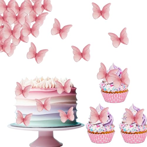 Gleevio Tortendeko Schmetterlinge Essbar,48 Stück Essbare Schmetterlinge für Torte Rosa,Kuchen Deko Schmetterling Deko Torte Mädchen,Cupcake Topper Hochzeit,Schmetterling Muffin Deko Essbar Geburtstag Gleevio Tortendeko Schmetterlinge Essbar,48 Stück Essbare Schmetterlinge für Torte Rosa,Kuchen Deko Schmetterling Deko Torte Mädchen,Cupcake Topper Hochzeit,Schmetterling Muffin Deko Essbar Geburtstag von Gleevio