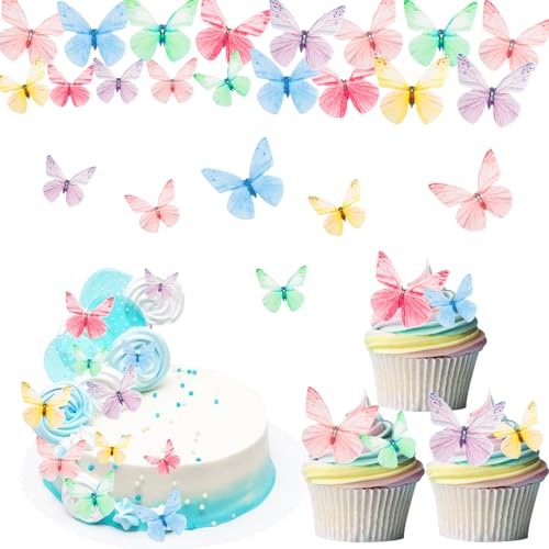 Gleevio 72 Stück Essbare Schmetterlinge für Torte Bunt,Schmetterling Tortendeko Essbar,Schmetterling Deko Torte,Esspapier Schmetterlinge Kuchen Deko Essbar,Hochzeit Cupcake Deko,Muffin Deko Geburtstag Gleevio 72 Stück Essbare Schmetterlinge für Torte Bunt,Schmetterling Tortendeko Essbar,Schmetterling Deko Torte,Esspapier Schmetterlinge Kuchen Deko Essbar,Hochzeit Cupcake Deko,Muffin Deko Geburtstag von Gleevio