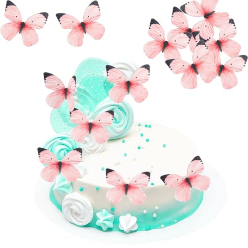 Gleevio Schmetterling Tortendeko Essbar,50 Stück Esspapier Schmetterling Deko Torte,Essbare Schmetterlinge für Torte Rosa,Tortendeko Schmetterlinge Essbar,Kuchen Deko Schmetterlinge Muffin Deko Essbar Gleevio Schmetterling Tortendeko Essbar,50 Stück Esspapier Schmetterling Deko Torte,Essbare Schmetterlinge für Torte Rosa,Tortendeko Schmetterlinge Essbar,Kuchen Deko Schmetterlinge Muffin Deko Essbar von Gleevio