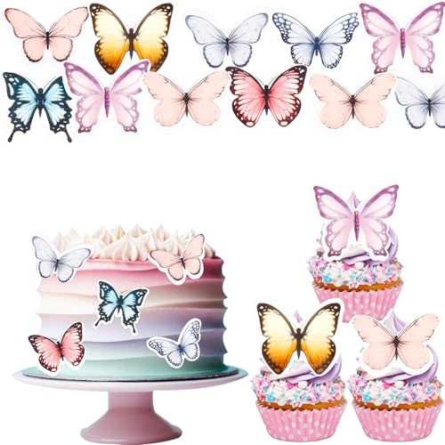 Gleevio Torten Deko Schmetterling Cupcake Deko Essbar, 48 Stück Tortendeko Schmetterlinge Essbare Schmetterlinge für Torte, Kuchendeko Schmetterling Esspapier, Tortendeko Geburtstag, Hochzeit Gleevio Torten Deko Schmetterling Cupcake Deko Essbar, 48 Stück Tortendeko Schmetterlinge Essbare Schmetterlinge für Torte, Kuchendeko Schmetterling Esspapier, Tortendeko Geburtstag, Hochzeit von Gleevio