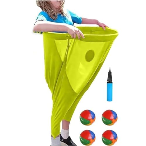 Granny Pants Yard Game – Das ultimative Partyspiel for den Garten! Yard Games Field Familientreffen-Spiele Riesige Outdoor-Sets mit 4 Hüpfbällen und 1 Luftpumpe for Geburtstagsveranstaltungen(Yellow) von Glenmi