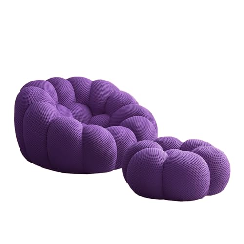 Lazy Bubble Bodensofas – Vielseitiger Bodensofa-Sessel, geschwungene Couch in 3D-Wabenform, atmungsaktives Netzgewebe, Strickstoff, weicher Loungesessel for Wohnzimmer, Schlafzimmer, Erwachsene(Purple Lazy Bubble Bodensofas – Vielseitiger Bodensofa-Sessel, geschwungene Couch in 3D-Wabenform, atmungsaktives Netzgewebe, Strickstoff, weicher Loungesessel for Wohnzimmer, Schlafzimmer, Erwachsene(Purple von Glenmi