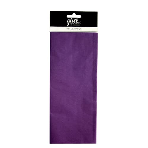 Glick Einfarbiges Luxus-Seiden-Geschenkpapier, 4 Bögen, Violett/Violett von Glick