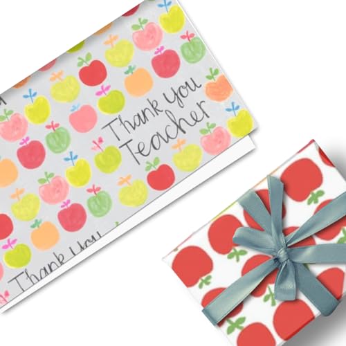 Glick Doppelseitiges Geschenkpapier mit Äpfeln für den Lehrer, Dankeschön-Lehrer-Geschenkpapier, Luxus-Geschenkpapier für Lieblingslehrer. Glick Doppelseitiges Geschenkpapier mit Äpfeln für den Lehrer, Dankeschön-Lehrer-Geschenkpapier, Luxus-Geschenkpapier für Lieblingslehrer. von Glick