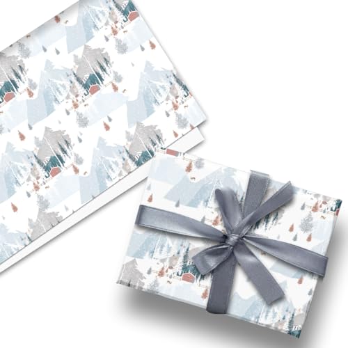 Glick Luxuriöses Weihnachts-Geschenkpapier (3 Blatt) Aspen Weihnachts-Geschenkpapier von Glick